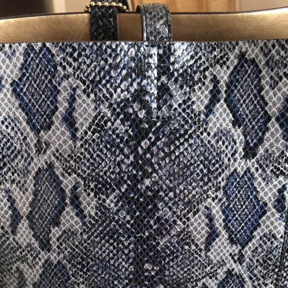 Antonio Melani Snakeskin Python Embossed Leather Tote - Picture 10 of 11